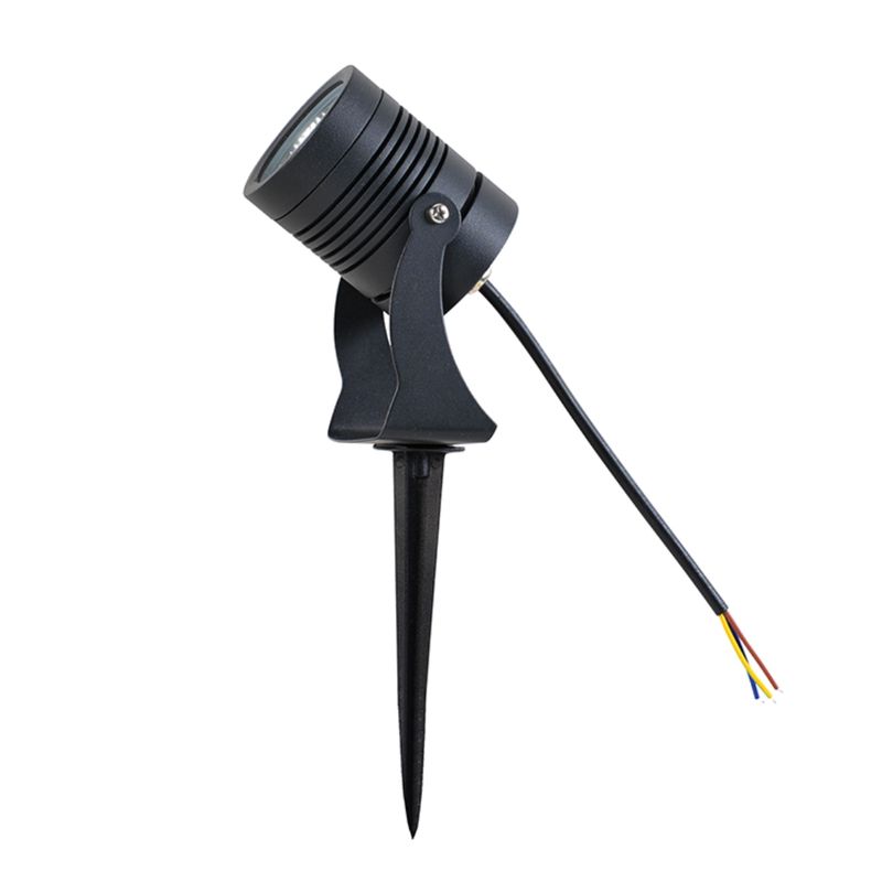 GENERICO - Estaca Led 10w Negro 64mm Luz Calida Ip65 Jardin Want