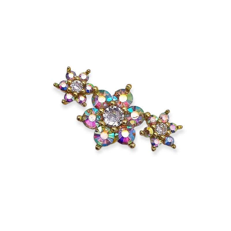 ELBAULDEJUMA - Piercing Labret modelo Elvira Plata S925 Trepador Chapado En Oro 18k