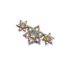 ELBAULDEJUMA - Piercing Labret modelo Elvira Plata S925 Trepador Chapado En Oro 18k