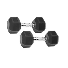 LUMAX - Set Par de Mancuernas Hexagonal 12.5 Kg por Unidad - Fitness