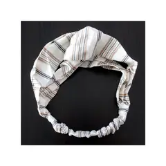 GENERICO - Cintillo Elastico Para Cabello Rayas Color Ivory