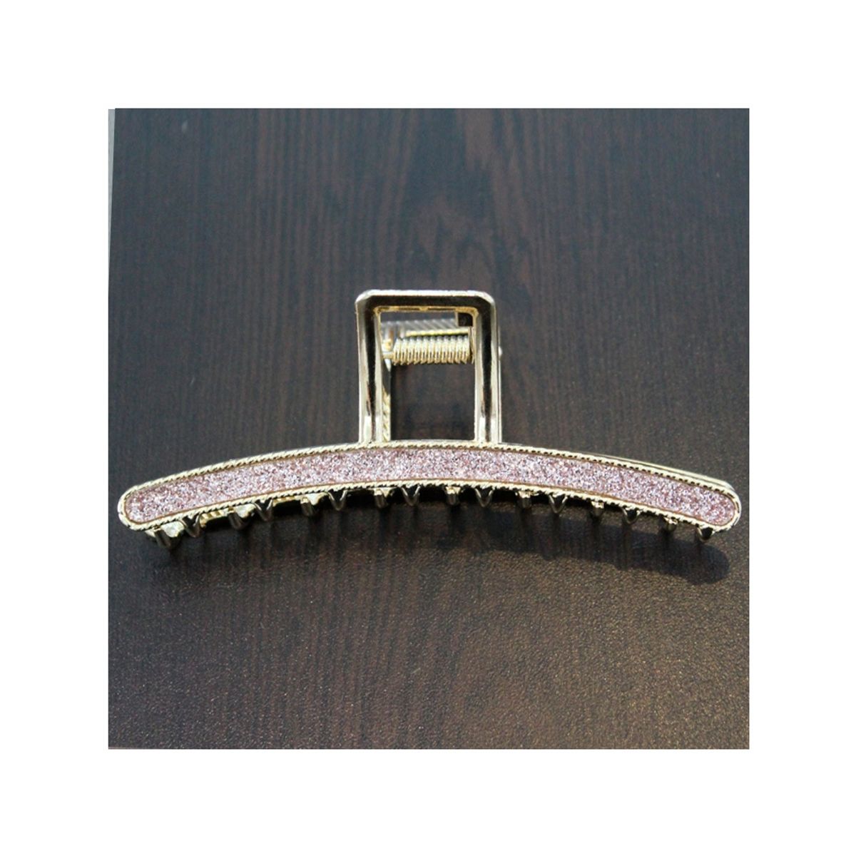 GENERICO - Traba Metálica Brillante Garra Tiburón De Cabello Plateado