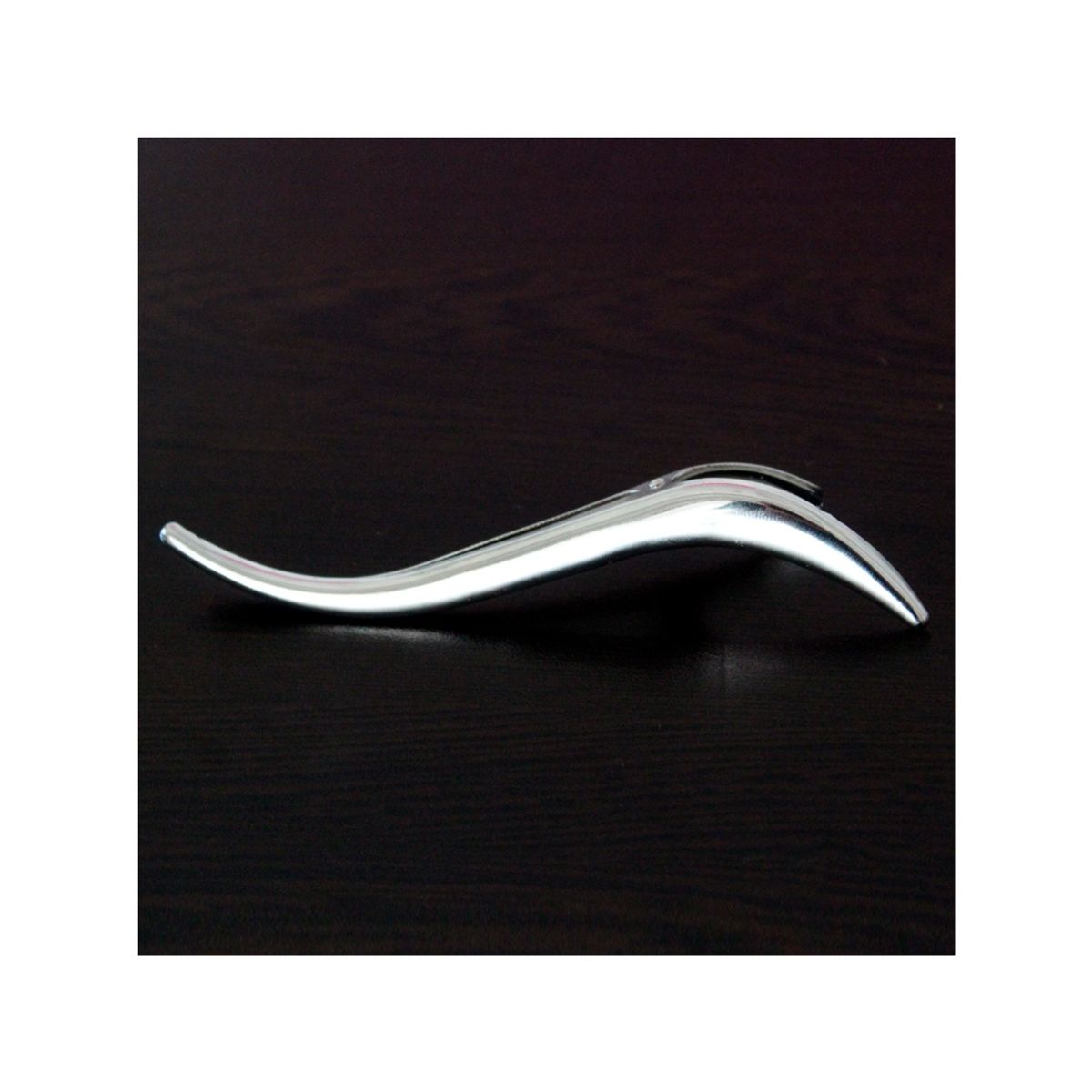 GENERICO - Pinza Metálica Grande Para Cabello Curveada Plateada