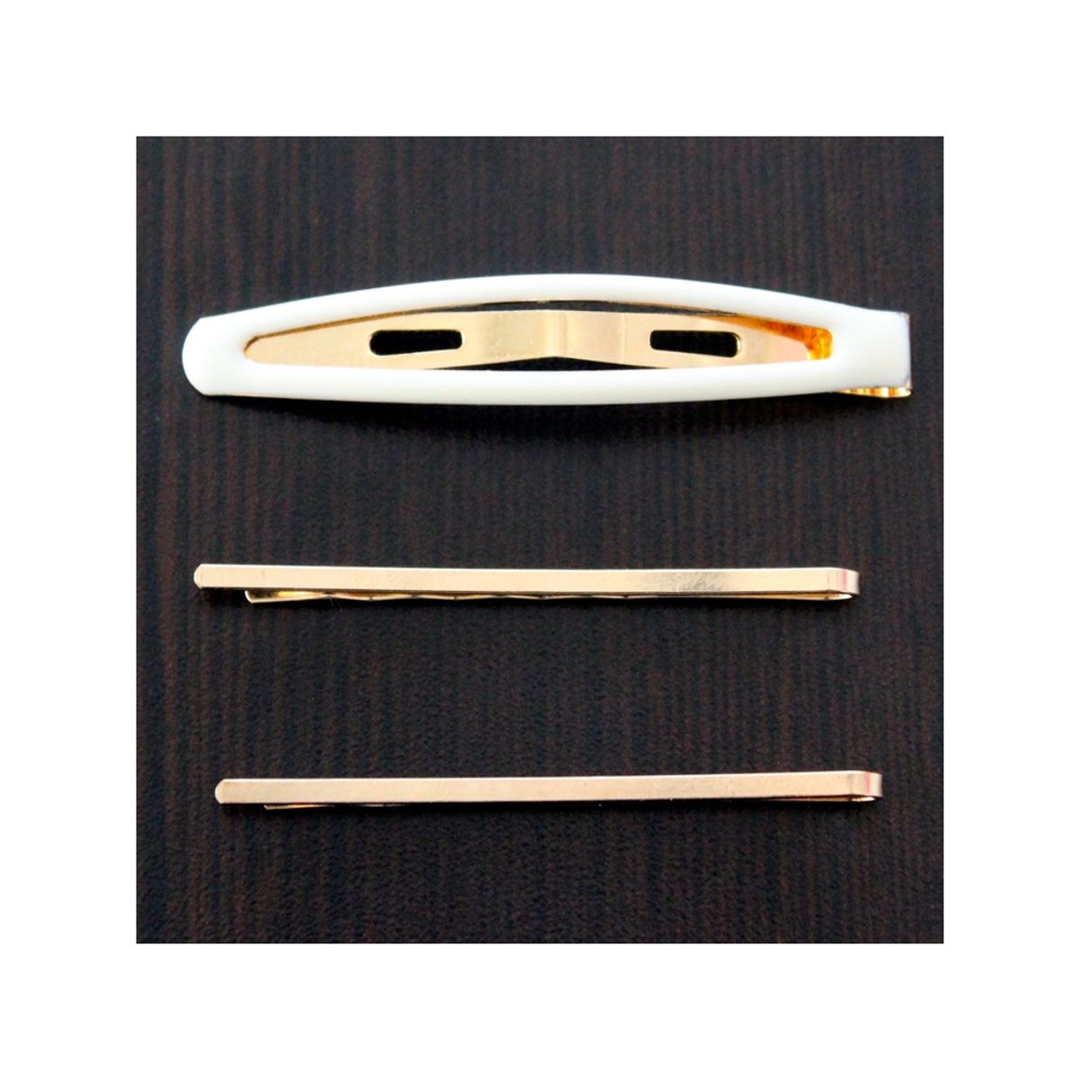 GENERICO - Set Clip Y Horquillas Metálicas Para Cabello  Ivory