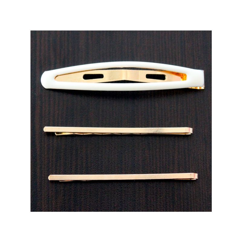 GENERICO - Set Clip Y Horquillas Metálicas Para Cabello  Ivory