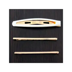 GENERICO - Set Clip Y Horquillas Metálicas Para Cabello Ivory