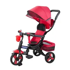 KIDSCOOL - Triciclo 4 Funciones En 1 Rojo