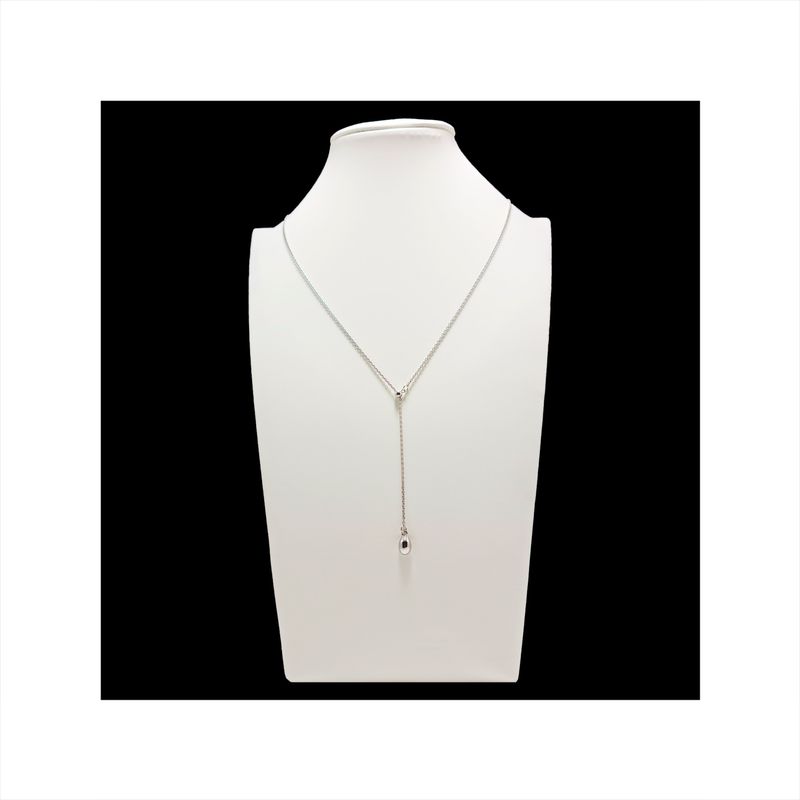 GENERICO - Colgante Largo Mini Gota Graduable  Color Plateado