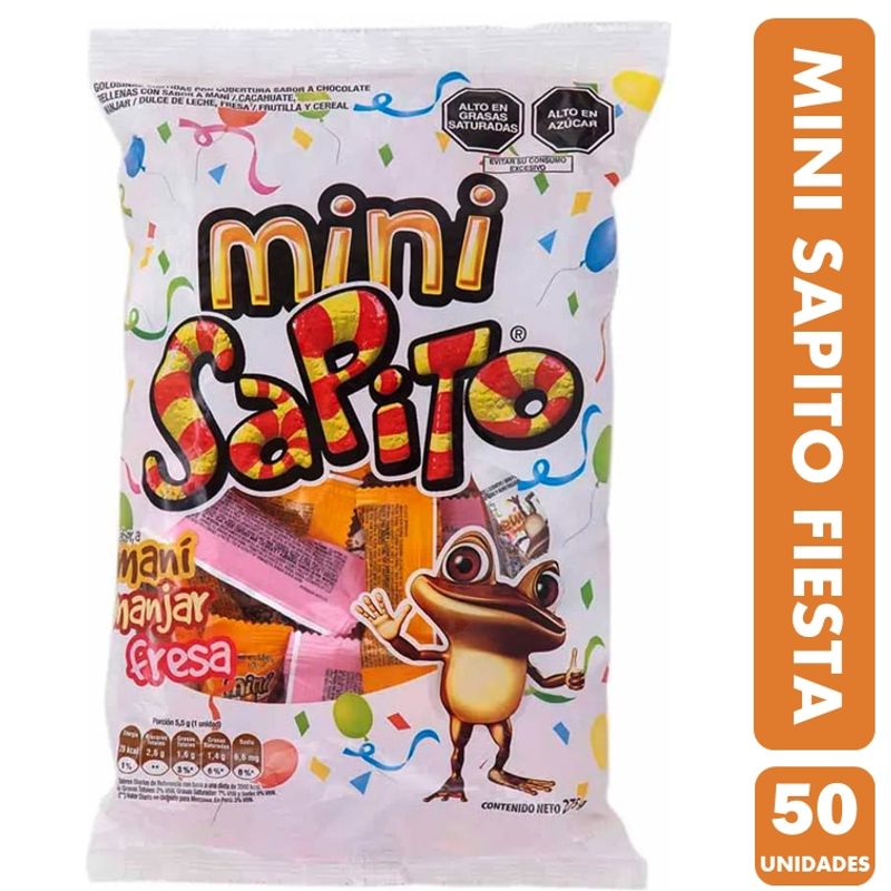 ARCOR - Mini Sapito Sabores Surtidos - Especial Cumpleaños 50 Uni