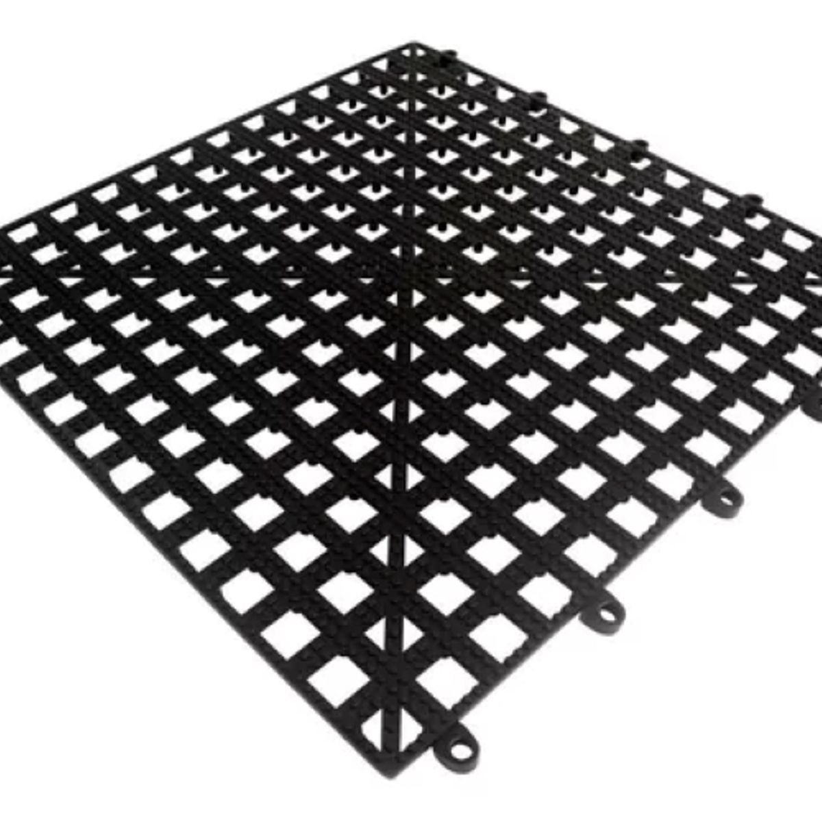 GENERICO - Bar Mat Goma Escurridor Negra Rejilla 32x32x15cm