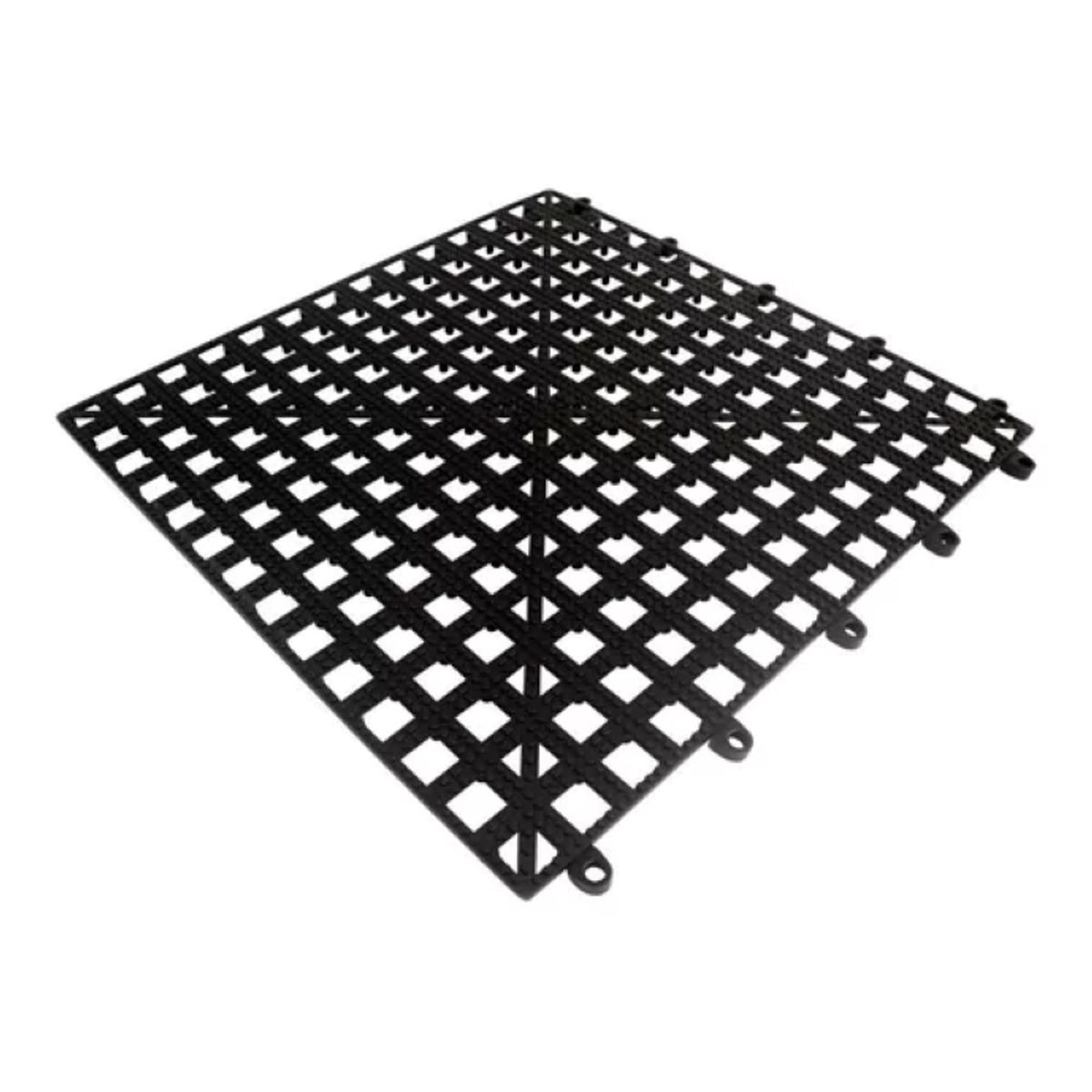 GENERICO - Bar Mat Goma Escurridor Negra Rejilla 32x32x15cm