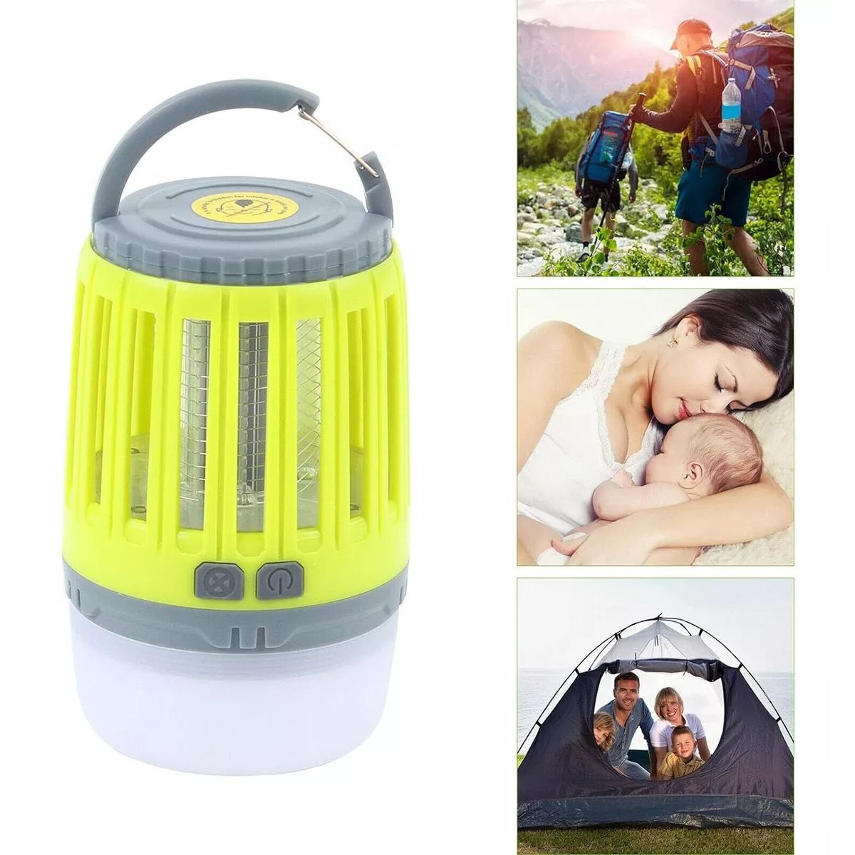 ESHOPANGIE - Lampara Repelente De Mosquitos Zancudos Recargable Usb