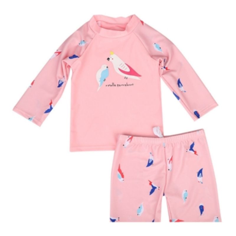 JUMP KIDS - Traje de Baño 2 piezas Manga Corta Niña Jump Kids Loro.