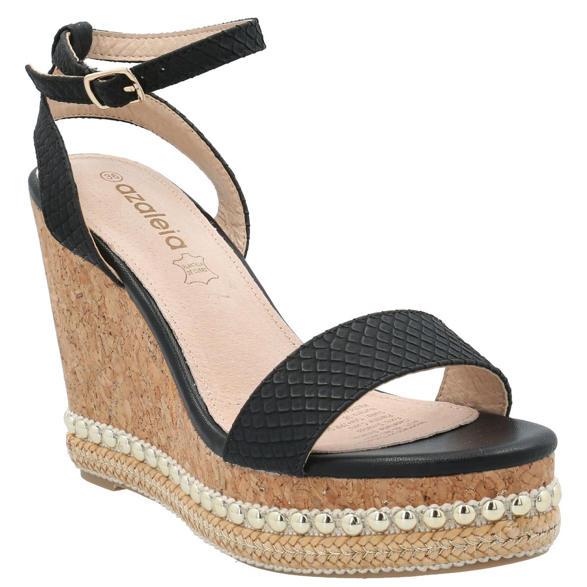 AZALEIA - Sandalia Mujer Jack Negro AZALEIA