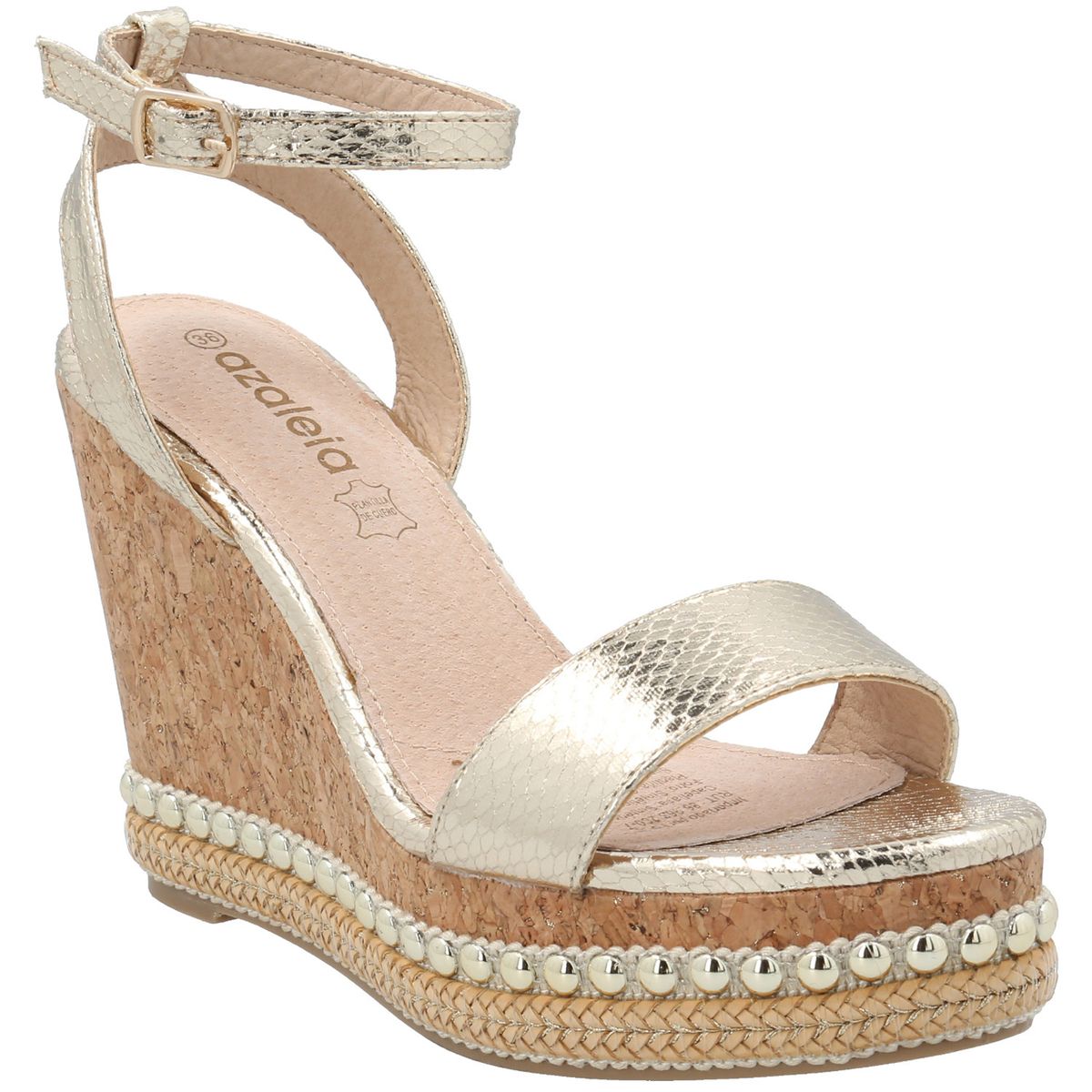 AZALEIA - Sandalia Mujer Jack Dorado AZALEIA