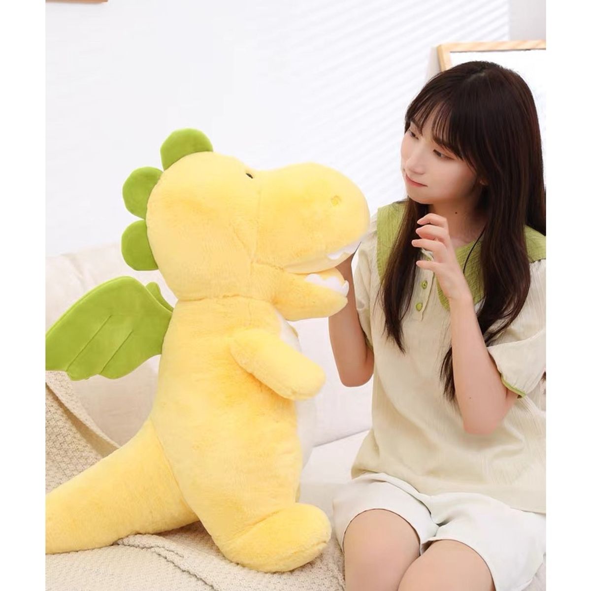 GENERICO - Peluche Dinosaurio Grande Verde 50CM