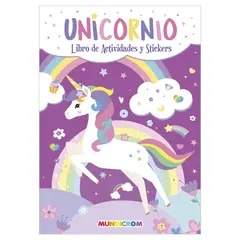 MUNDICROM - Libro Unicornio Actividades y Stickers -