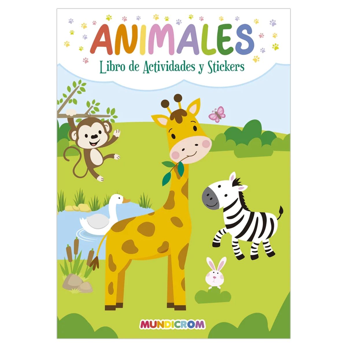 MUNDICROM - Libro Animales Actividades y Stickers - Mundicrom