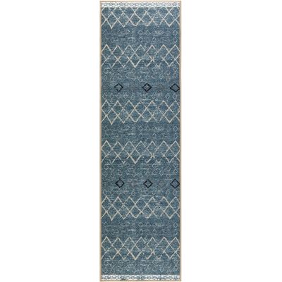 Imagen 2 del producto ALFODIA Alfombra de Pasillo Azul 60 x 305 cm Antideslizante Con Goma