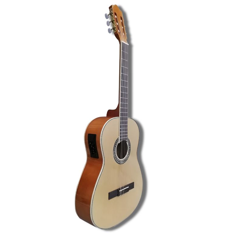 SEVILLANA - Guitarra Electroacústica Sevillana 39” Con Alma + Funda 8941 - Crema