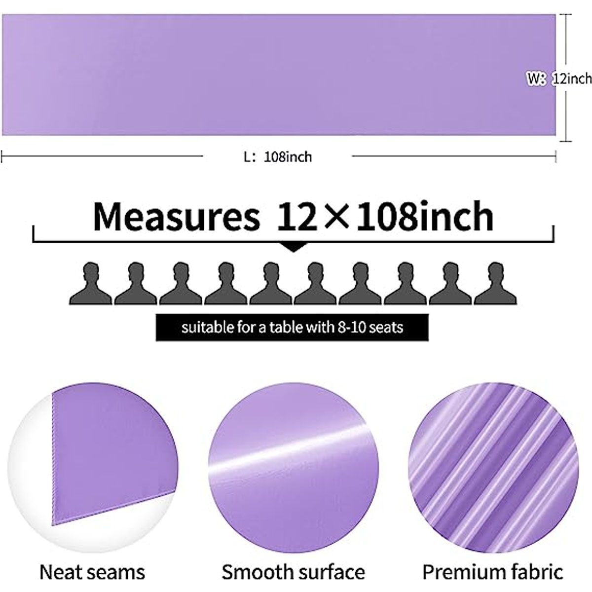 EDWINAYY - Mantel Satinado Para Mesa Decoración Cumplea?os Fiesta 6pk