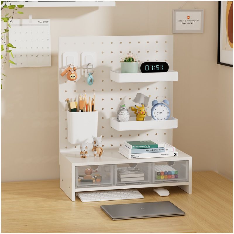 HALMAN - Organizador De Multiuso Escritorio Con Cajón 37x19x46cm
