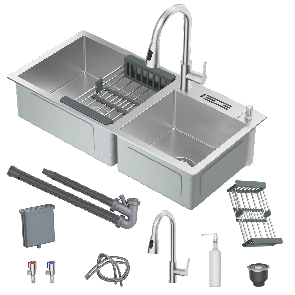 HALMAN - Lavadora de platos multifunción en acero inoxidable 80x45 cm