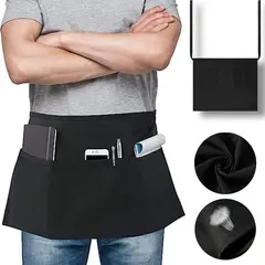 EDWINAYY - Mandil De Cocina Corto Para Chef Cocinero Garzon 3pk marrón