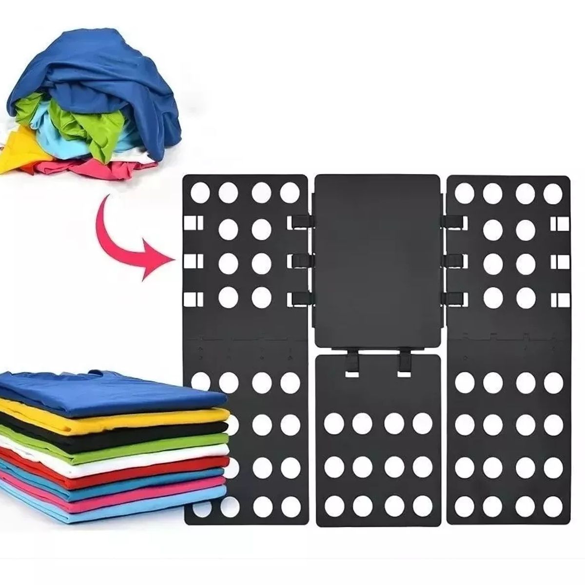 KUANGYE - Accesorio Plegable Para Doblar Playeras Pantalones Toallas