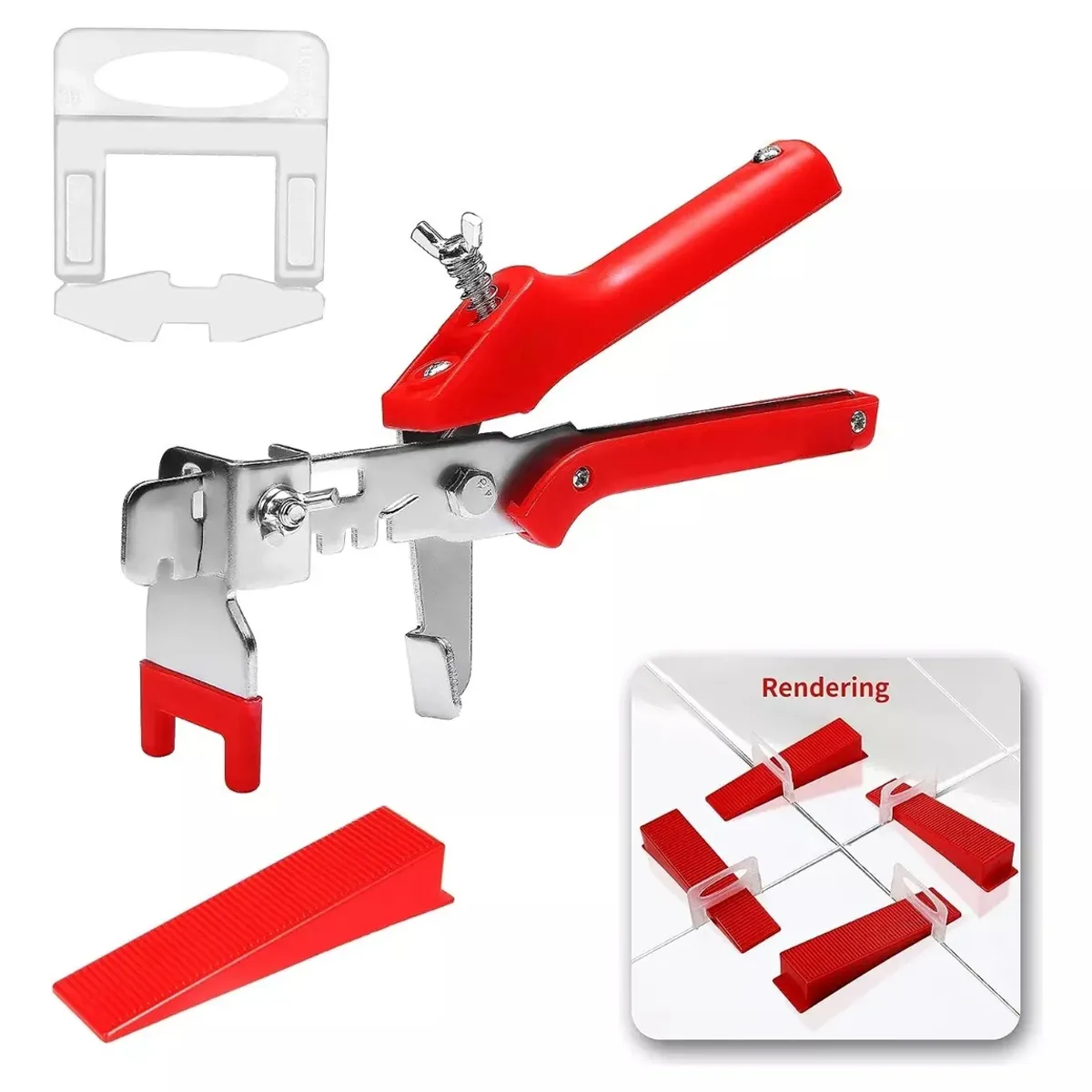 KUANGYE - Kit Nivelador Cerámicos Piso 100 Cuñas + 300 Clips + Alicate