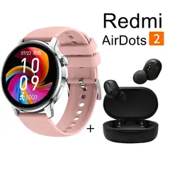 XIAOMI - S46 reloj inteligente deportivo + combo Redmi AirDots 2 - Rosa