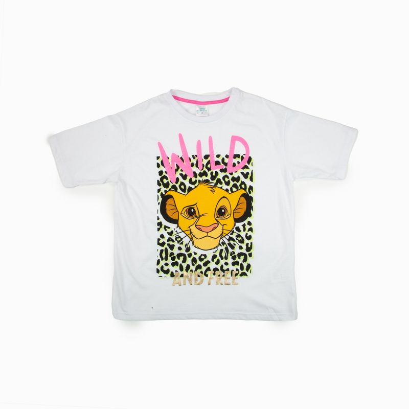 DISNEY - Polera Niña Rey León Wild Blanco Disney