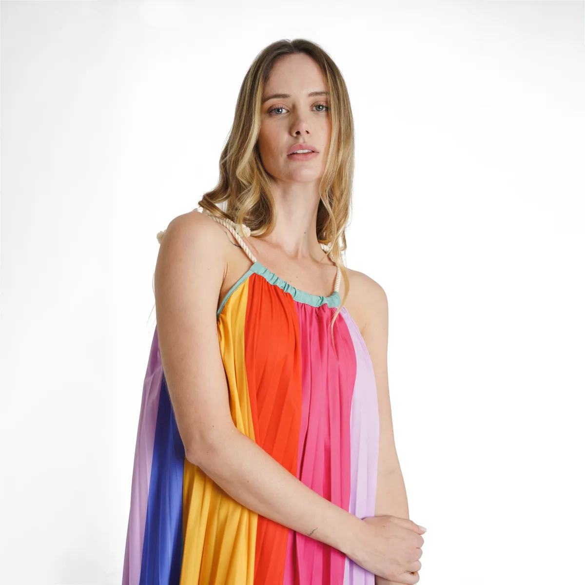 GUINDA - Vestido con lazo Chia Guinda