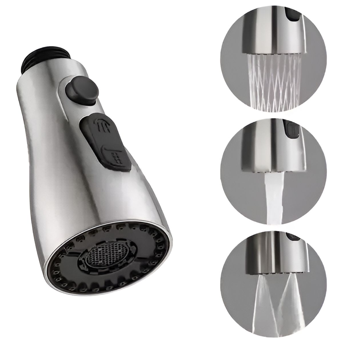 CRUSEC - Adaptador De Grifo Anti Salpicaduras Filtro 3 Velocidades