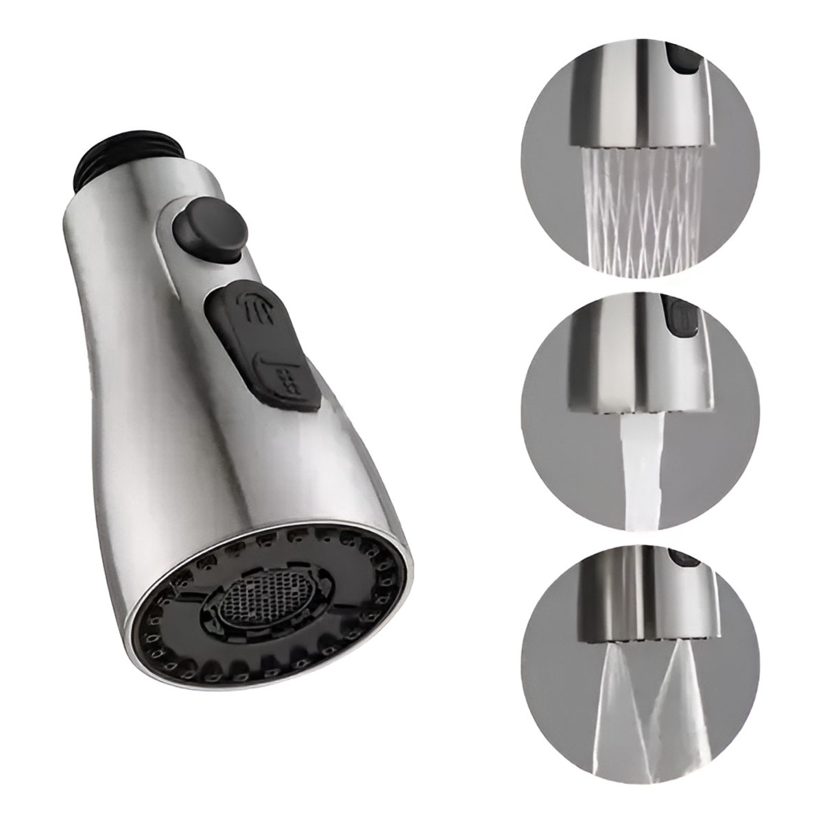 CRUSEC - Adaptador De Grifo Anti Salpicaduras Filtro 3 Velocidades