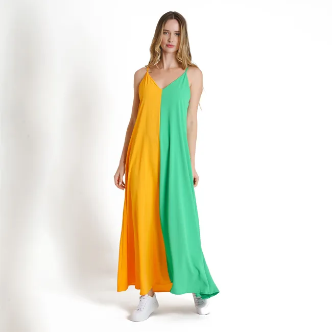 GUINDA - Vestido con Pabilo Gorlis Guinda