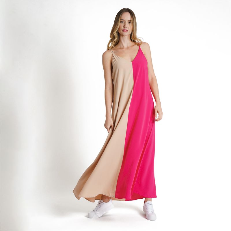 GUINDA - Vestido con Pabilo Gorlis Guinda