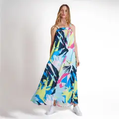 GUINDA - Vestido con Hojas Long