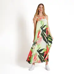GUINDA - Vestido con Hojas Long