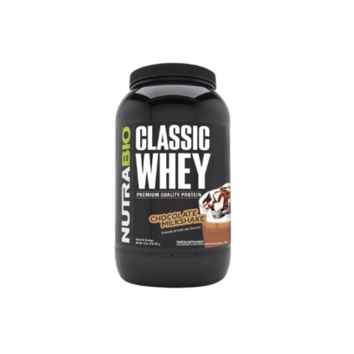 NUTRABIO - Proteína 2 libras Classic Whey Chocolate Milkshake