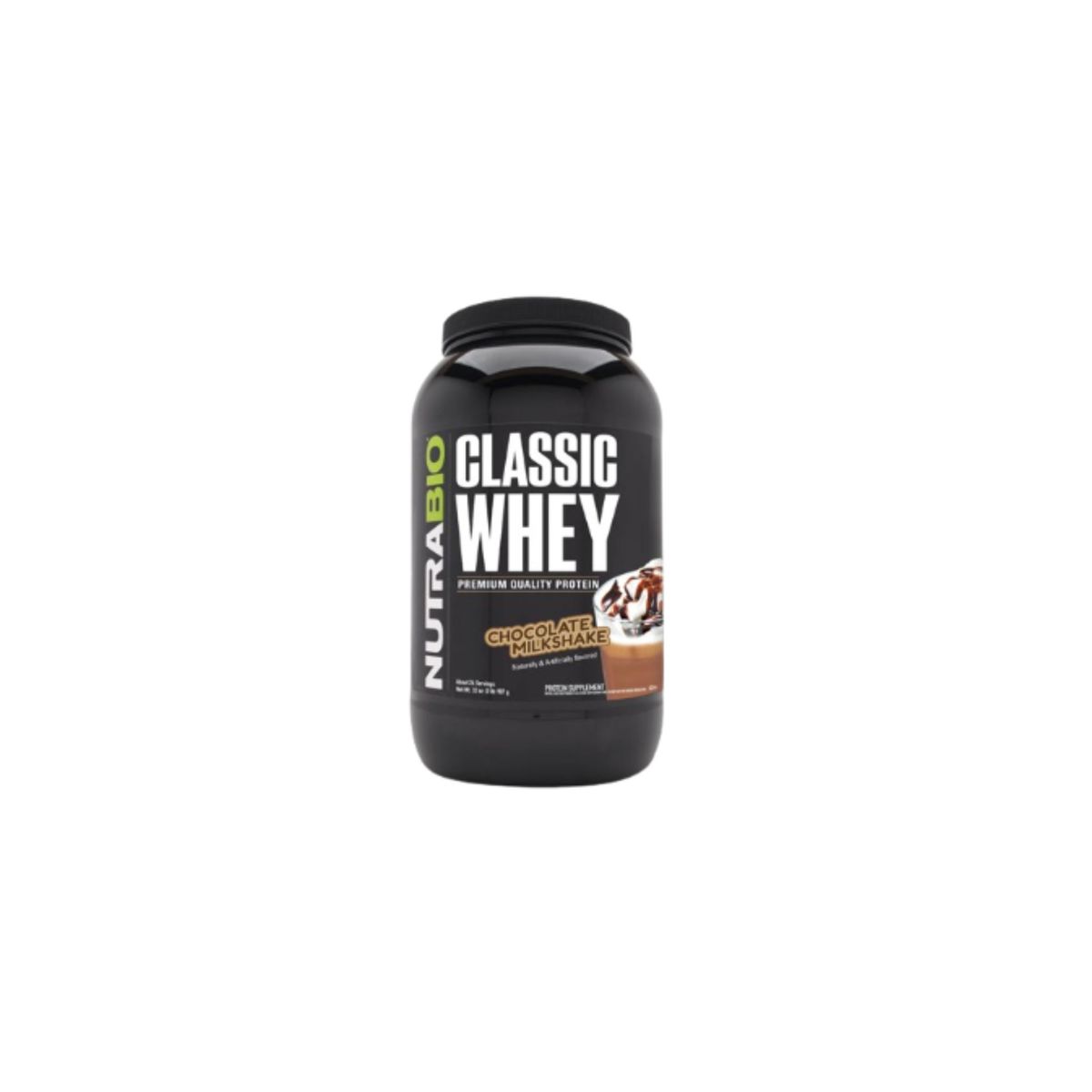NUTRABIO - Proteína 2 libras Classic Whey Chocolate Milkshake