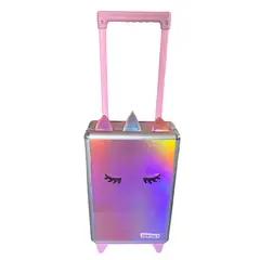 GENERICO - Maleta De Maquillaje Infantil Unicornio con ruedas