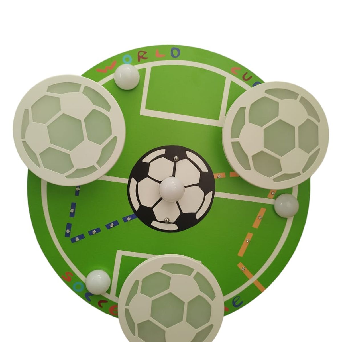 GENERICO - Lampara Led Techo Infantil Diseño Futbol 3 Formas De Luz