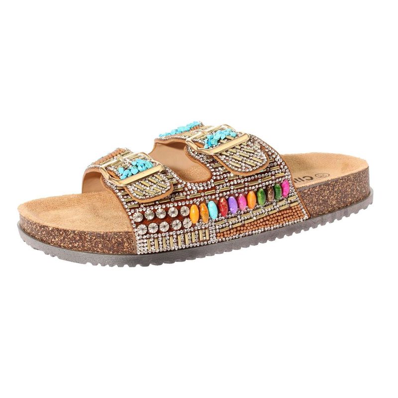 VIA FRANCA - Sandalia Para Mujer Color Camel