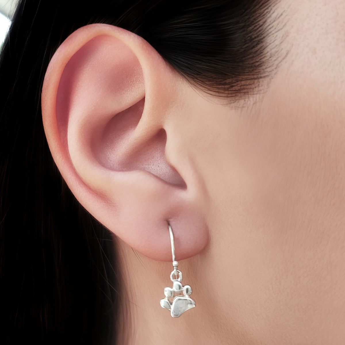 COGGIOLA - Aros Huella Perro Gancho Plata Fina 925