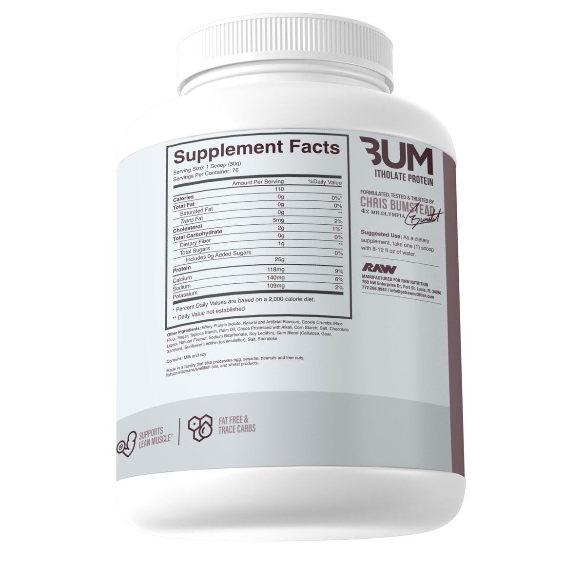 RAW NUTRITION - CBUM Itholate protein 5 libras Cookies & Cream