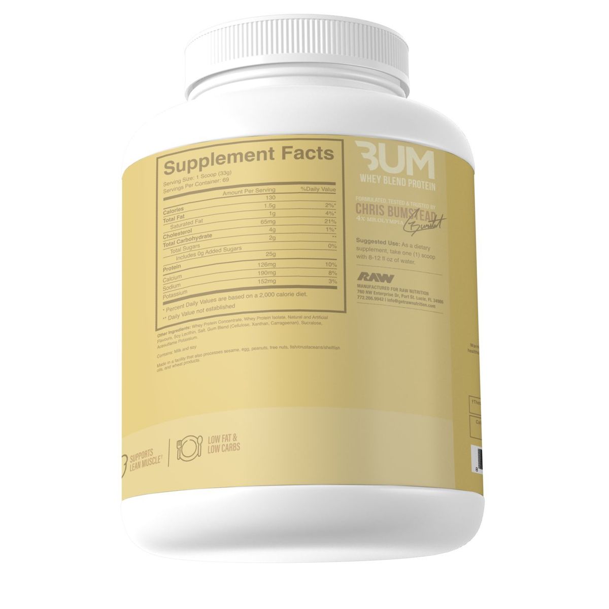 RAW NUTRITION - CBUM Whey blend protein 5 libras Vainilla