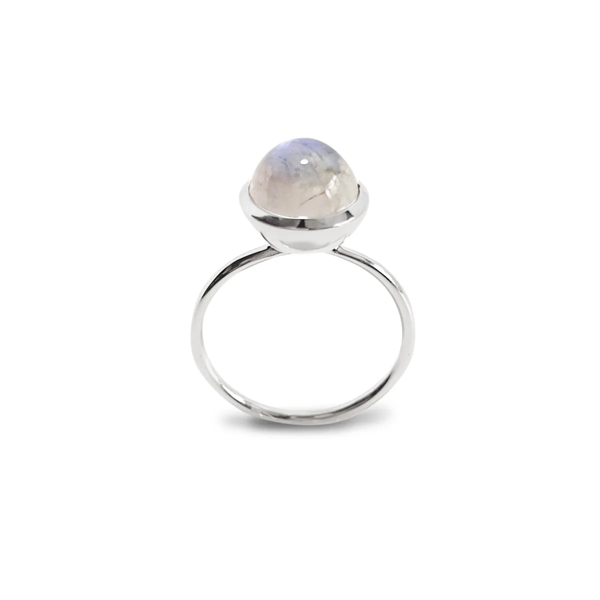 COGGIOLA - Anillo Shakti Piedra Luna Plata Fina 925