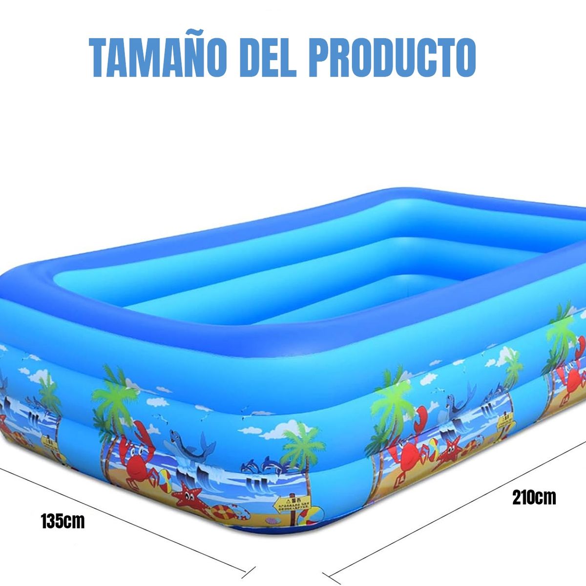 GENERICO - Piscina Inflable Rectangular Piscina Niño Juegos Piscina