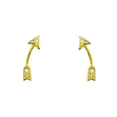 ANDREA COGGIOLA JOYAS - Aros Flecha Enchapado Oro 18K
